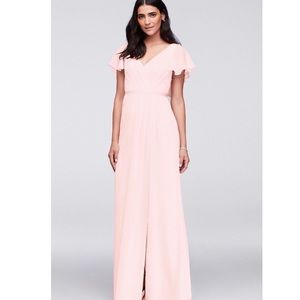 Petal pink bridesmaid maxi dress